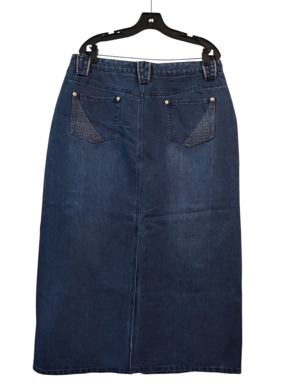 Style J High-Rise Indigo Denim Maxi Skirt Women Size 16 - Picture 5 of 11